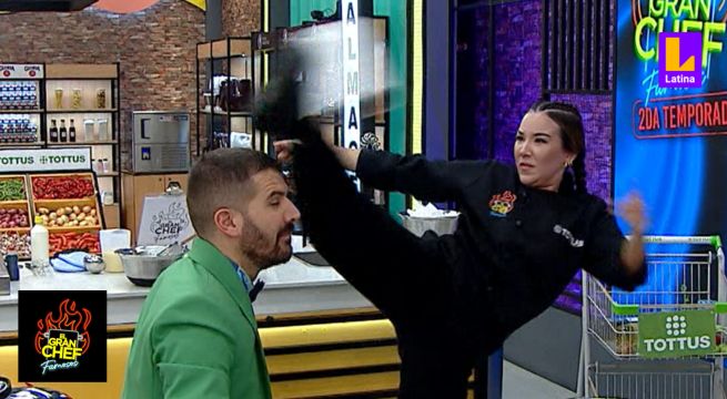 Ale Fuller demuestra su habilidad con el Taekwondo en la final de El Gran Chef Famosos 