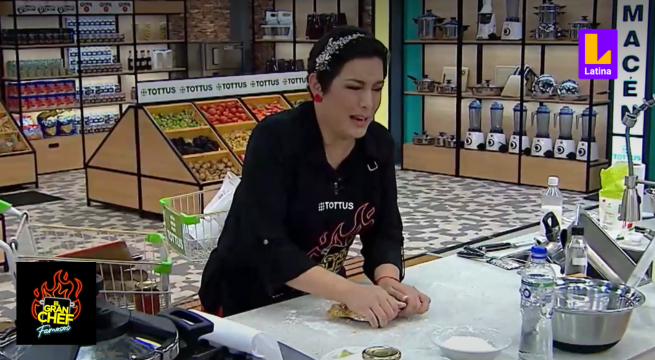 El Gran Chef Famosos: Natalia Salas rompe al llanto al no poder amasar su maná porque manos no le responden