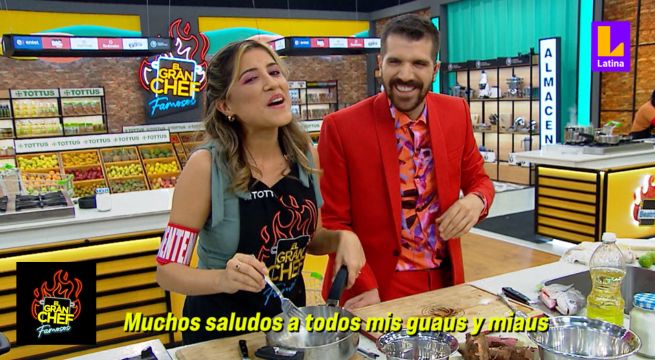 Fátima Aguilar le robó el saludo a Mauricio Mesones y habló en idioma de gatos y perros