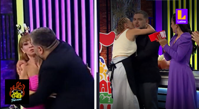 Quiere ser su nueva 'Masha': Leslie Stewart intentó abrazar a Masías en El Gran Chef Famosos