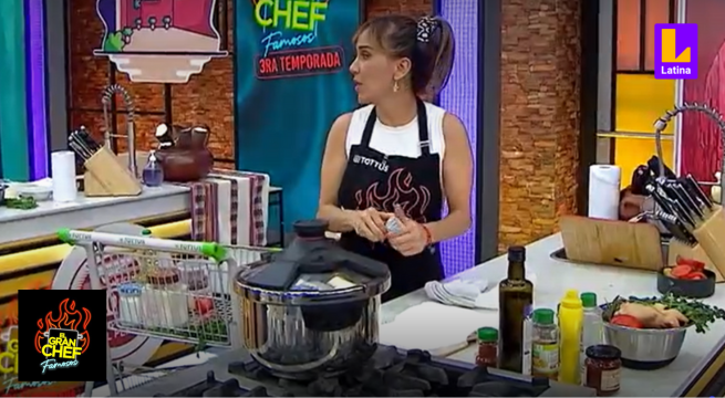 ¿Cómo se abre?: Milene Vázquez no sabía cómo sacar su adobo de olla a presión en El Gran Chef Famosos