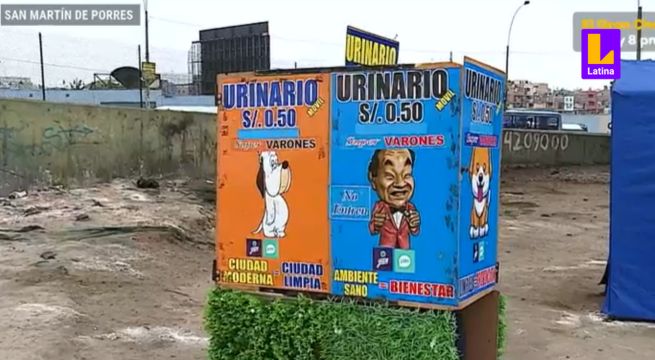 Emprendedor instala urinario público en plena avenida de SMP y cobra 50 céntimos