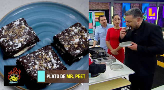 El brownie 'soberbio': Mr. Peet conquistó al jurado con descomunal dulce para El Gran Chef Famosos