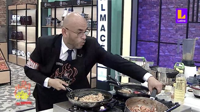 Milagro en la estación de Mr. Peet: Famoso salvó a las justas su salsa de mariscos en El Gran Chef Famosos