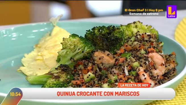 ¿Cómo preparar quinua crocante con mariscos? Hans Pueller te lo enseña