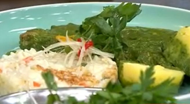 ¿Cómo preparar arroz gratinado con chuleta de cerdo en salsa verde? Arriba mi Gente te lo enseña