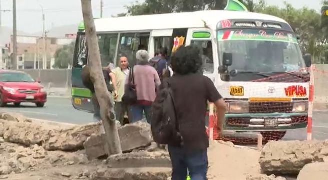 Personas de SMP y Los Olivos tienen que caminar hasta 15 cuadras por ausencia de paradero