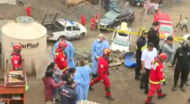 Hallan sin vida a niño sepultado tras derrumbe en Comas