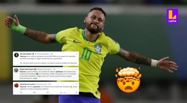 Neymar se coronó como máximo goleador de la selección brasileña y usuarios estallan en redes