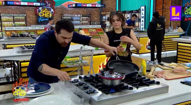 Giacomo Bocchio se burló de Mayra Goñi por echar aceite a sartén con tapa en El Gran Chef Famosos