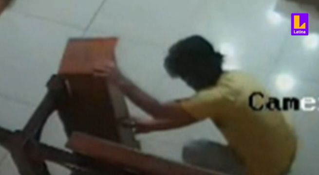 Por segunda vez, sujeto fue captado robando limosnas de iglesia en Piura
