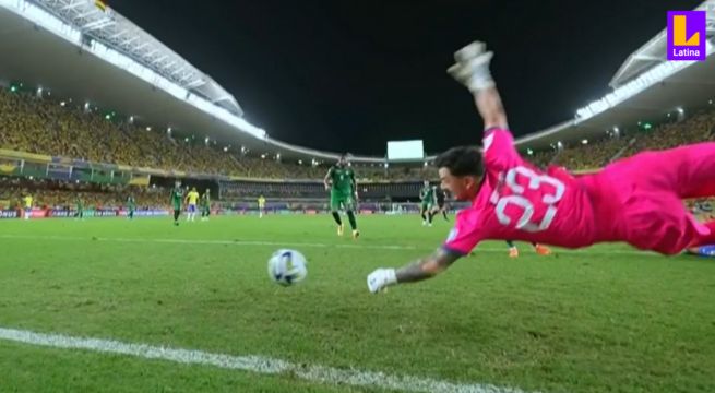 Brasil vs Bolivia: Gabriel Viscarra salvó su portería con espectacular atajada tras cabezazo de Richarlison