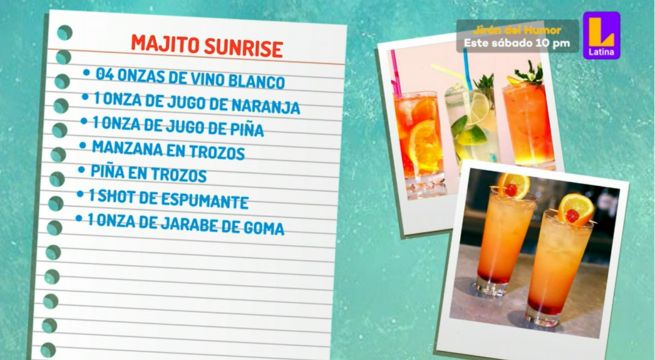 ¿Cómo preparar un rico Majito Sunrise? Maju Mantilla te lo enseña