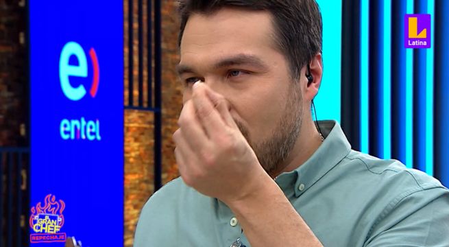 Giacomo Bocchio encontró un pedazo de caparazón de cangrejo en plato de Rocky Belmonte para El Gran Chef Famosos