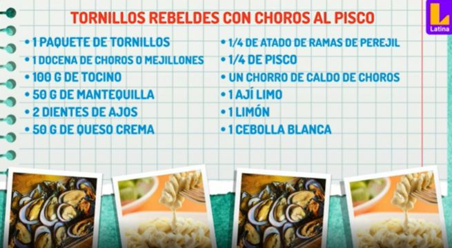 ¿Quieres preparar tornillos rebeldes con choros al pisco? Hans Pueller te lo enseña