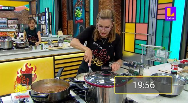 Leslie Stewart quedó en ridículo por hacer salsa Bechamel con cocina apagada | El Gran Chef Famosos