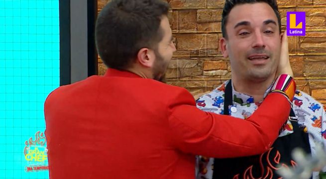 Santi Lesmes lloró al recordar a su padre tras recibir felicitaciones por su lasagna en El Gran Chef Famosos