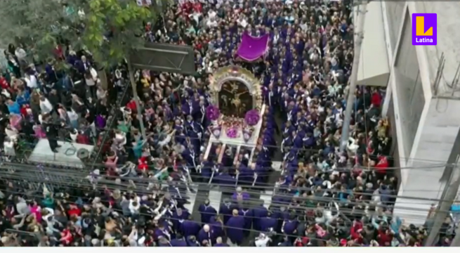 Arriba Mi Gente: Procesión del Señor de Milagros llena de fervor a fieles en su segundo recorrido 