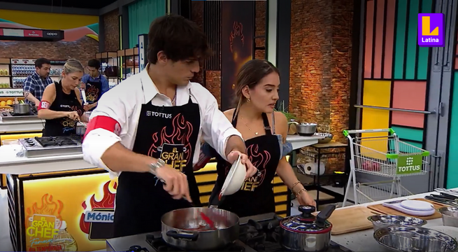 Ximena Hoyos ‘roba’ langostinos de todos sus compañeros en El Gran Chef Famosos