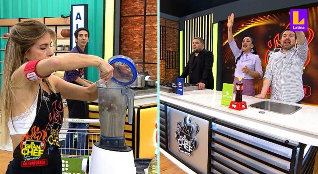 “Quieres salir volando”: Mónica Zevallos a Fiorella Cayo por verla meter cuchara en licuadora encendida | El Gran Chef Famosos