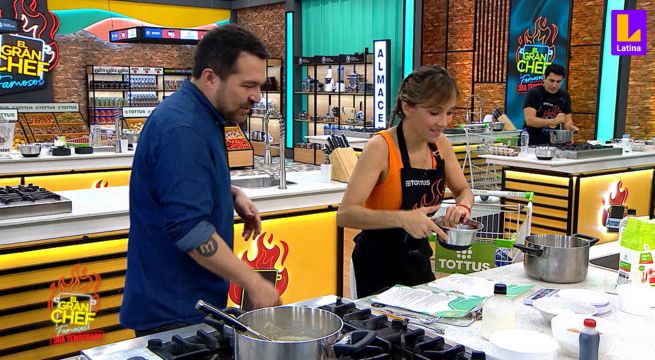 Milene Vázquez se equivocó en preparación y Giacomo Bocchio alentó a que pueda seguir | El Gran Chef Famosos
