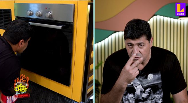 ¿Qué hace? Checho Ibarra se tiró al suelo para ver como iba su preparación del cono de pizza