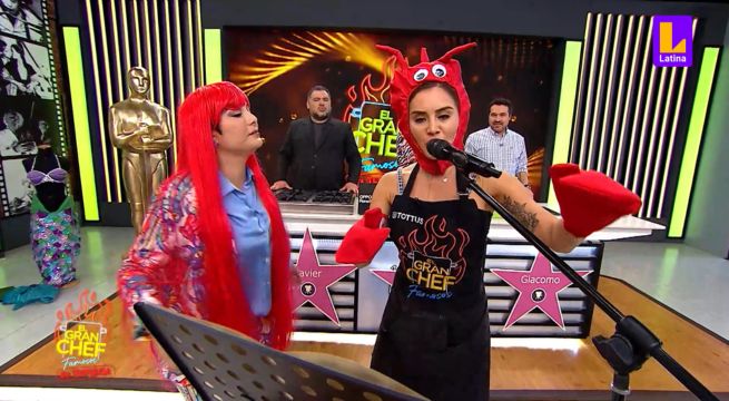 Ximena Hoyos se vistió de cangrejo Sebastián para cantar el tema principal de La Sirenita