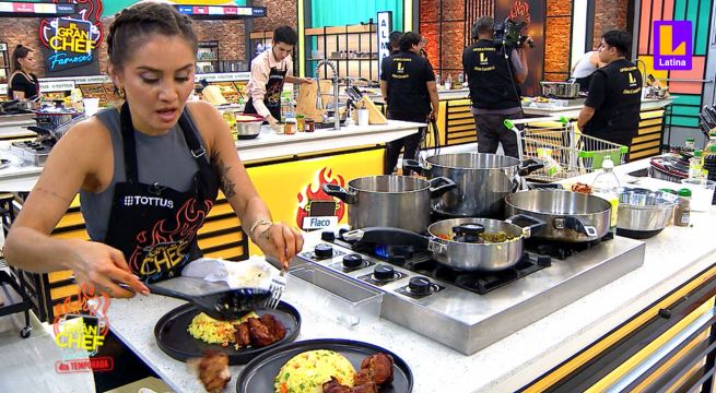 Ximena Hoyos dejó caer pollo en segunda preparación de El Gran Chef Famosos
