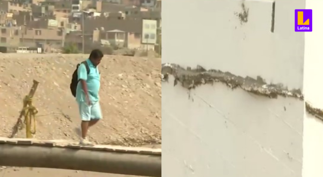 Puente se cayó dos veces y aún lo siguen cruzando: vea cómo se juegan la vida en Puente Piedra