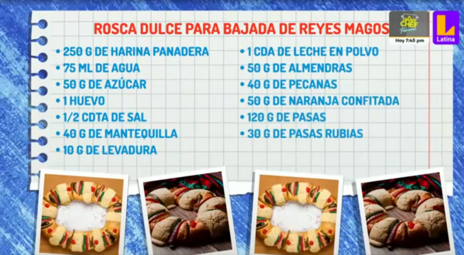 El paso a paso para una deliciosa rosca dulce por Bajada de los Reyes Magos