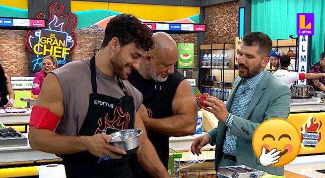 Qué tal brazo: Peláez bromeó con los bíceps de Steve y esta fue la reacción de papá Palao | El Gran Chef Famosos