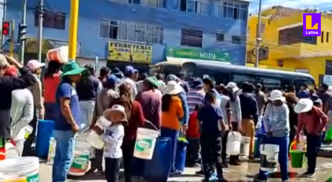 Arequipa padece desabastecimiento de agua por cuarto día consecutivo