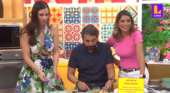 ¿Posible jale en El Gran Chef Famosos? Alicia Retto preparó en vivo pollo en salsa de durazno con arroz de carnava