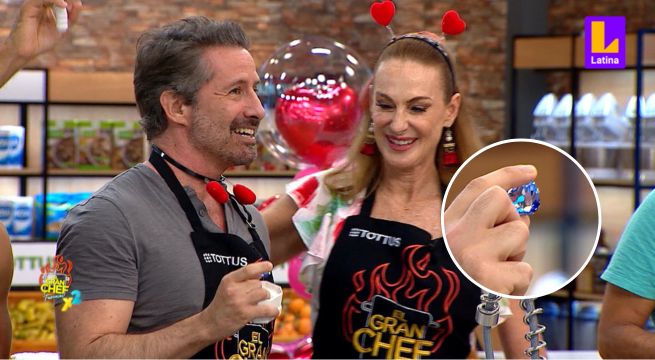 Denisse Dibós le dio un gran regalo de San Valentín a Marco Zunino y hay un significado detrás | El Gran Chef Famosos