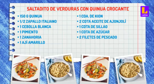 Receta de saltadito de verduras con quinua  crocante: Hans Puller lo explica paso a paso