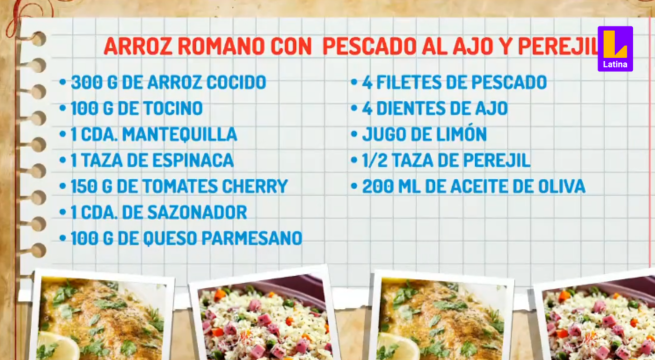 Receta paso a paso: cómo hacer un rico Arroz romano con pescado al ajo junto a Pepe Lucho