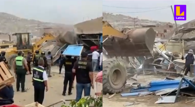 Municipalidad de Manchay desaloja a comerciantes de mercado de abastos