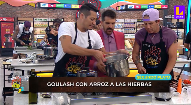 El Gran Chef Famosos: Luigui Carbajal y Ricky Trevitazo temen lo peor al notar que algo se quema