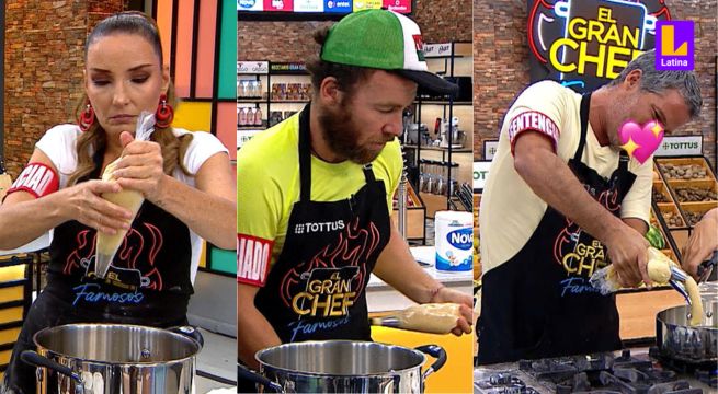 ¿Una nueva maldición? Celine, Rodrigo y Pancho rompieron sus mangas pasteleras al mismo tiempo | El Gran Chef Famosos