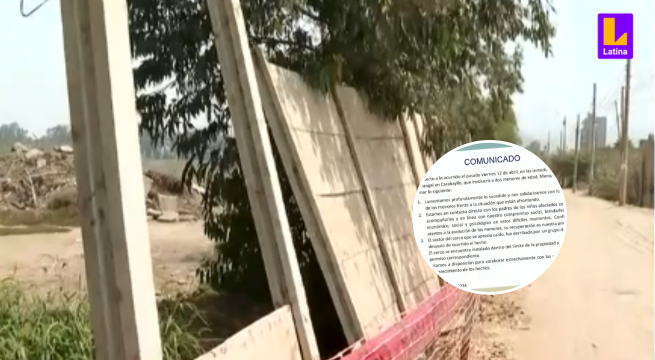 Empresa Menorca emite comunicado por caso de menor aplastado por muro de concreto en Carabayllo