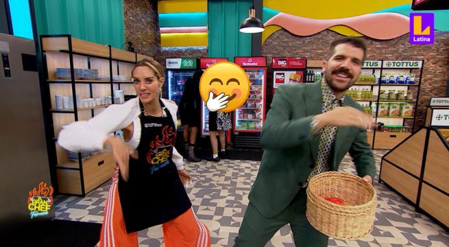 El Gran Chef Famosos: Brenda y Peláez crean coreografía AXÉ en medio de la cocina