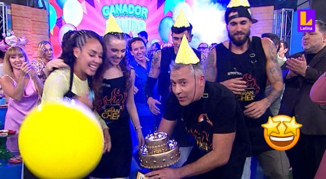 El Gran Chef Famosos: Mathías, Gino, Emil, Dorita y Ekaterina alzan la Torta de Oro del aniversario