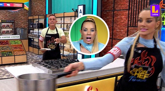 El Gran Chef Famosos: Brenda comete 'blooper' al BOTAR todo su fondo antes de empezar con la carapulcra