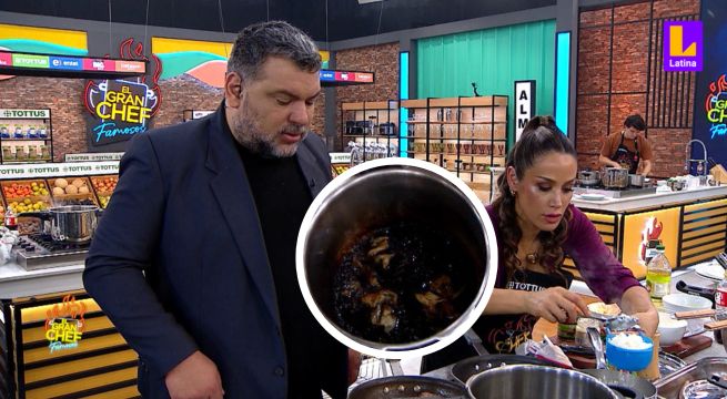 El Gran Chef Famosos: Masías nota el pollo ¿QUEMADO? de Karina