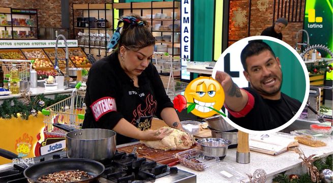 El Gran Chef Famosos: Canchita Centeno piensa en Erick Delgado ¿para masajear el pollo?