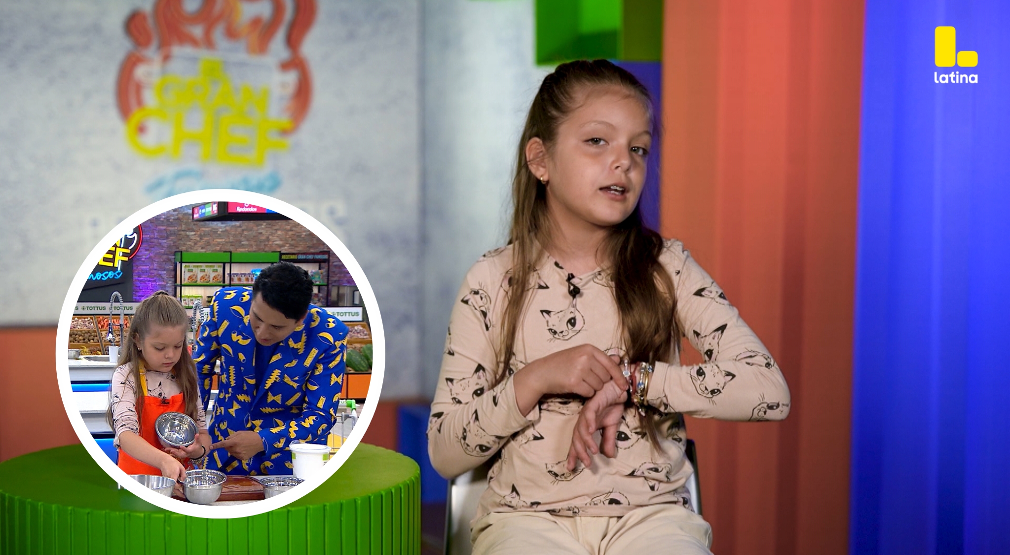 El Gran Chef Famosos: Gia, la hija de Gino Pesaressi, muestra sus PULSERAS DE LA SUERTE