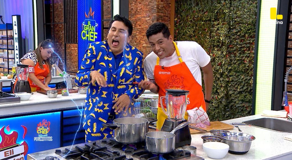 El Gran Chef Famosos: Anthony Chavez ¿ELECTROCUTA? a Armando Machuca con el PRENDEDOR