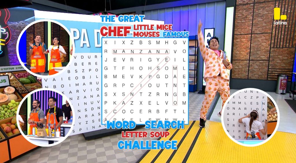 El Gran Chef Famosos: Los pericotitos se ENFRENTAN a una sopa de letras GIGANTE
