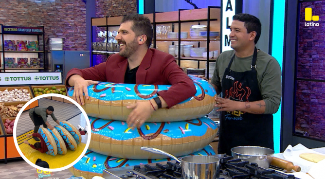 El Gran Chef Famosos: Reimond Manco TUMBA a Peláez y lo hace RODAR por el suelo