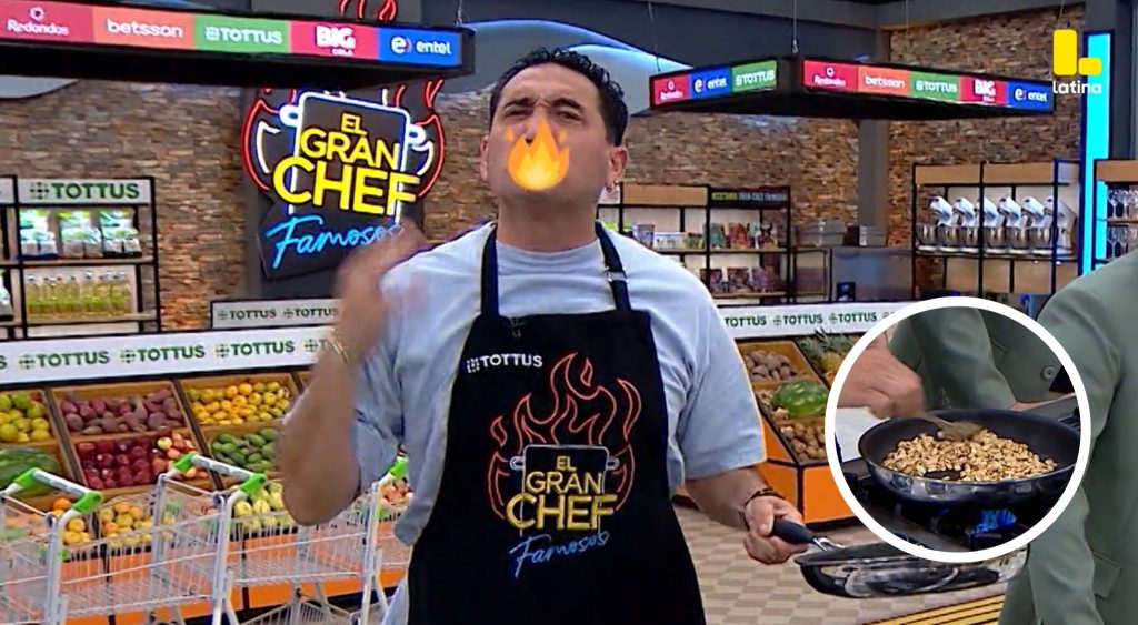 El Gran Chef Famosos: Víctor Hugo Dávila QUEMA su maní y SUFRE en silencio